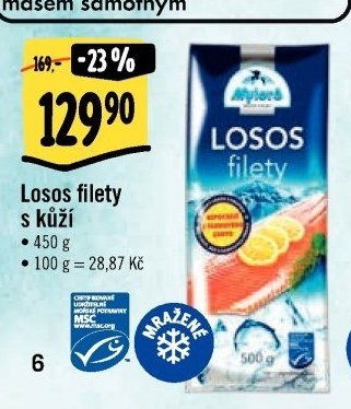 Losos filety s kůží