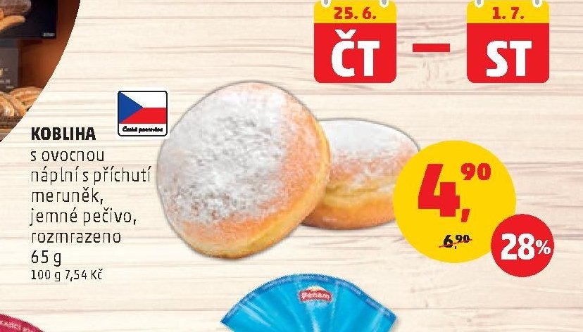 KOBLIHA s ovocnou náplní s příchutí meruněk