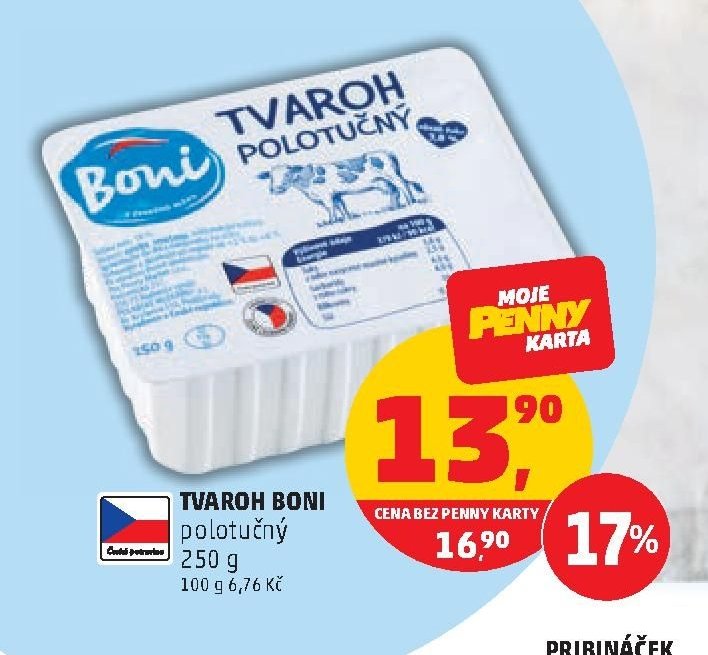 TVAROH BONI polotučný 250 g