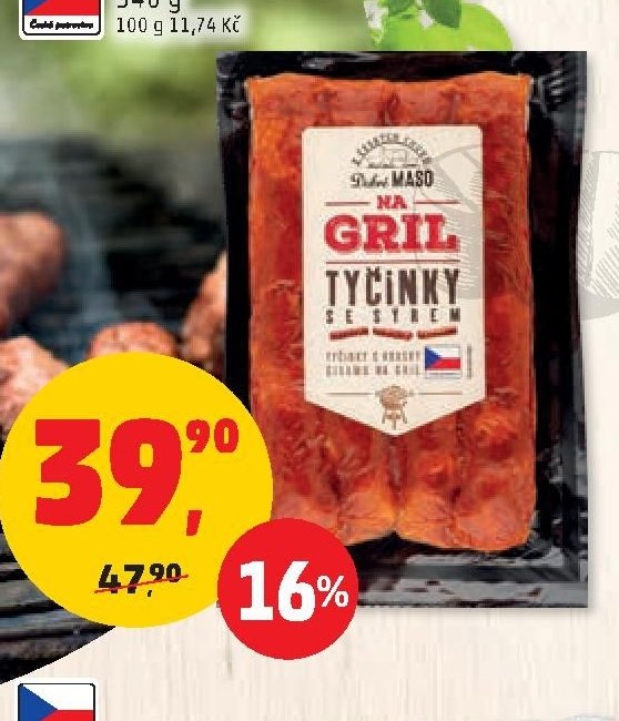 GRILOVACÍ TYČINKY se sýrem, mix BBQ
