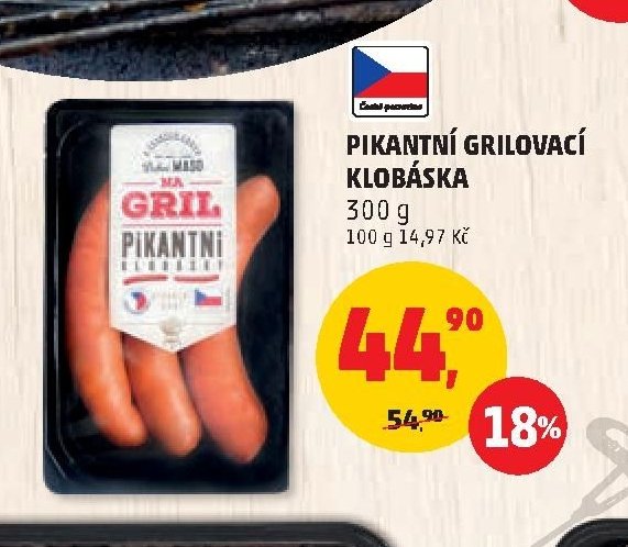 PIKANTNÍ GRILOVACÍ KLOBÁSA