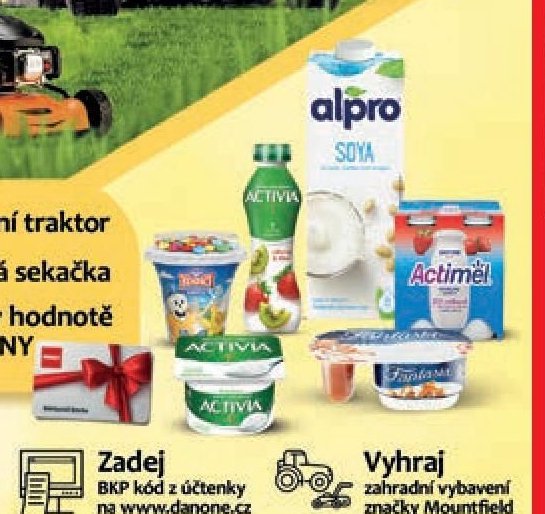 Danone výrobky (Activia, Alpro, Fantasia, Kostíci)