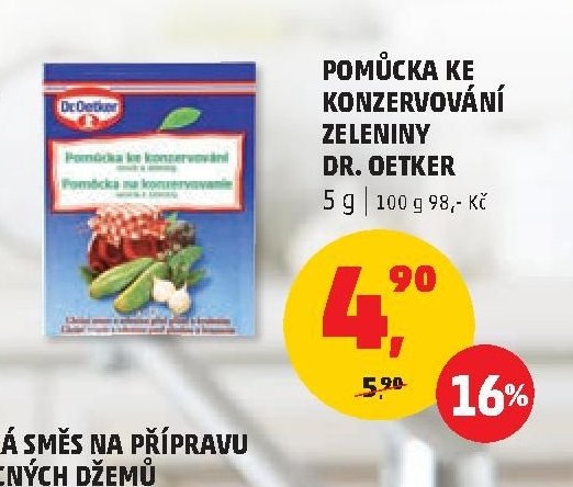 Pomůcka ke konzervování zeleniny Dr. Oetker 5 g