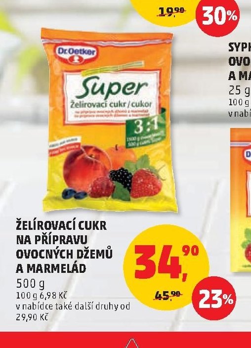 Želírovací cukr na přípravu ovocných džemů a marmelád 500 g