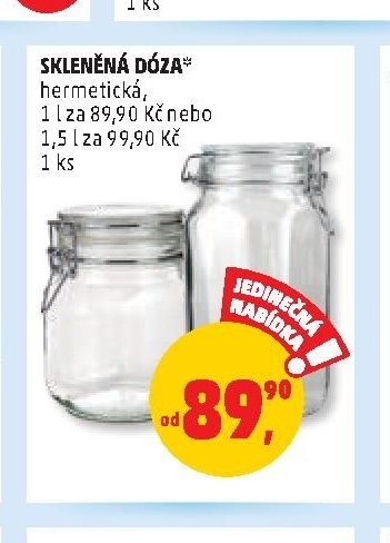 SKLENĚNÁ DÓZA