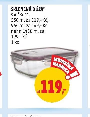 SKLENĚNÁ DÓZA
