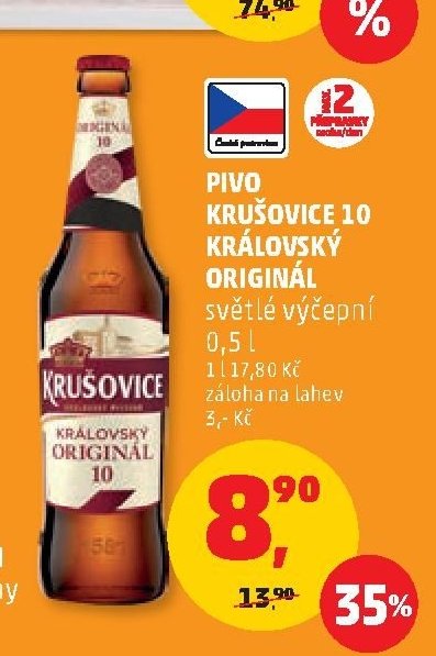 PIVO KRUŠOVICE 10 KRÁLOVSKÝ ORIGINÁL