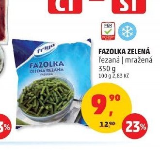 Fazolka zelená řezaná mražená