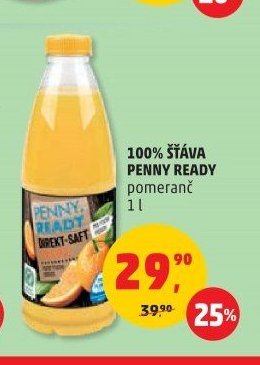 100% šťáva Penny Ready pomeranč