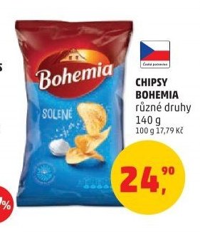 Chipsy Bohemia různé druhy 140 g