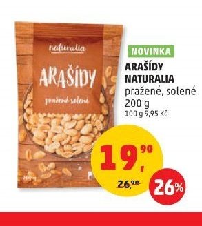 Arašídy Naturalia pražené, solené 200 g