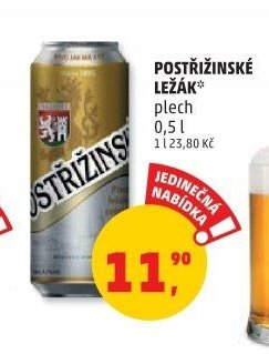POSTŘIŽINSKÉ ležák, plech 0,5 l