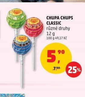 CHUPA CHUPS CLASSIC různé druhy