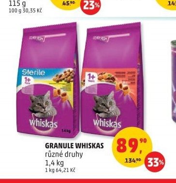 GRANULE WHISKAS 1,4 kg