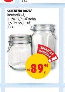 SKLENĚNÁ DÓZA