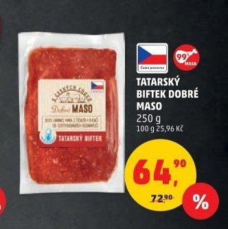 TATARSKÝ BIFTEK DOBRÉ MASO