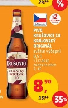 PIVO KRUŠOVICE 10 KRÁLOVSKÝ ORIGINÁL