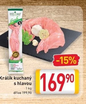 Králík kuchaný s hlavou