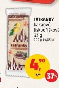 TATRANKY kakaové, lískooříškové 33 g