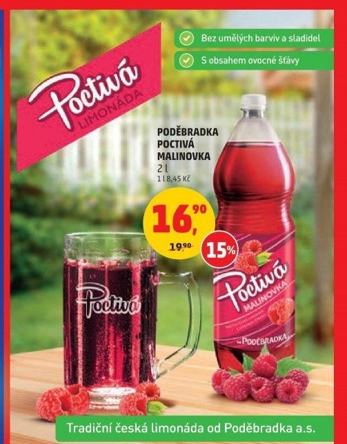 PODĚBRADKA POCTIVÁ MALINOVKA