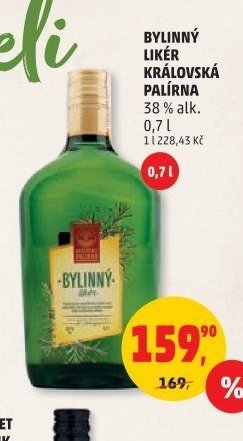 BYLINNÝ LIKÉR KRÁLOVSKÁ PALÍRNA