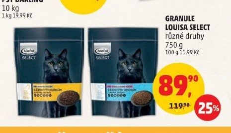 GRANULE LOUISA SELECT různé druhy 750 g