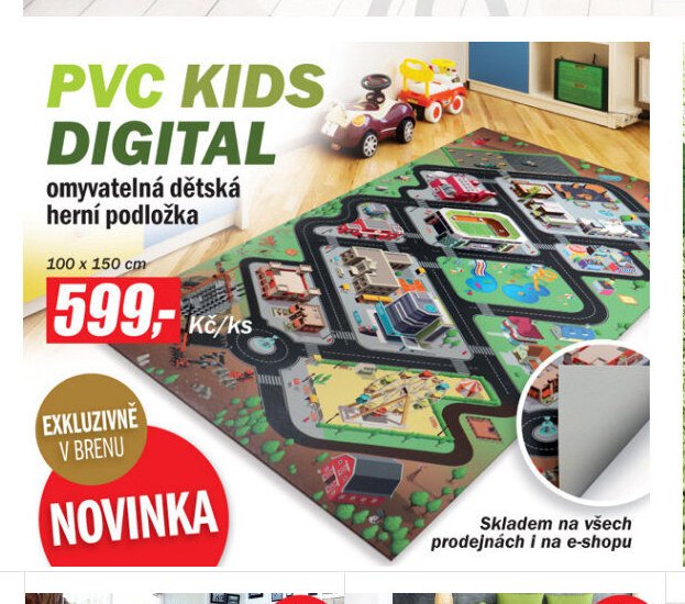 PVC KIDS DIGITAL omyvatelná dětská herní podložka - Breno koberce akcniletaky.com