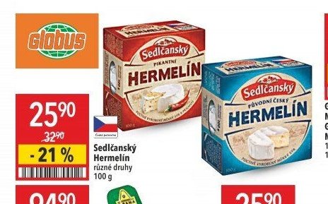 Sedlčanský Hermelín různé druhy