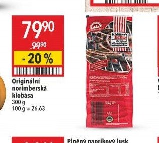 Originální norimberská klobása