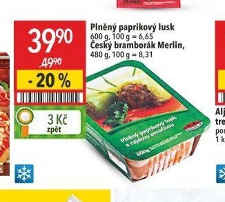Plněný paprikový lusk, Český bramborák Merlin