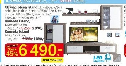 Obývací stěna Island - ASKO akcniletaky.com
