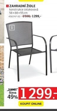 ZAHRADNÍ ŽIDLE konstrukce celokovová - ASKO akcniletaky.com