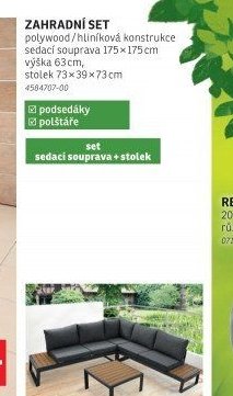 ZAHRADNÍ SET polywood / hliníková konstrukce - ASKO akcniletaky.com
