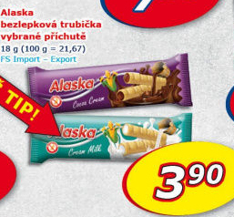 Trubičky bez lepku Alaska