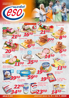 akční leták ESO MARKET 1.7.2020-12.7.2020