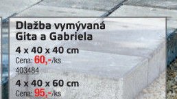 Dlažba vymývaná Gita a Gabriela 4 x 40 x 40 cm - UNI HOBBY akcniletaky.com