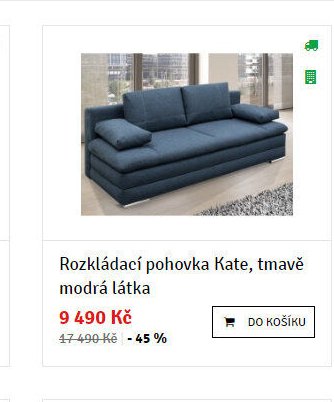 Rozkládací pohovka Kate, tmavě modrá látka - ASKO akcniletaky.com