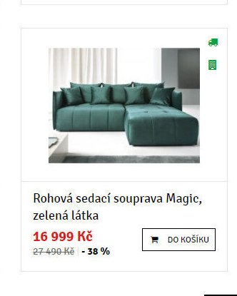 Rohová sedací souprava Magic, zelená látka - ASKO akcniletaky.com