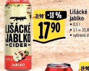 Cider Lišácké jablko Heineken