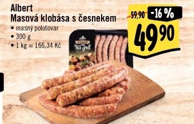 Klobása s česnekem Od řezníka na gril Albert