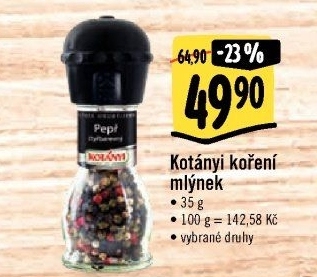 Mlýnek s kořením Kotányi