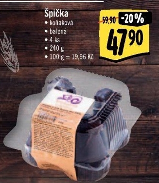 Špička koňaková Smetanová cukrárna