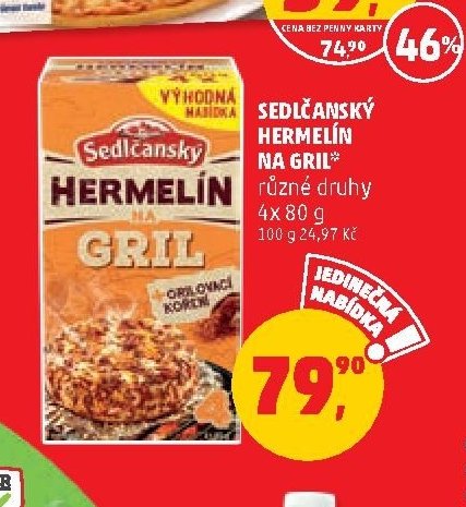 Sedlčanský Hermelín na gril