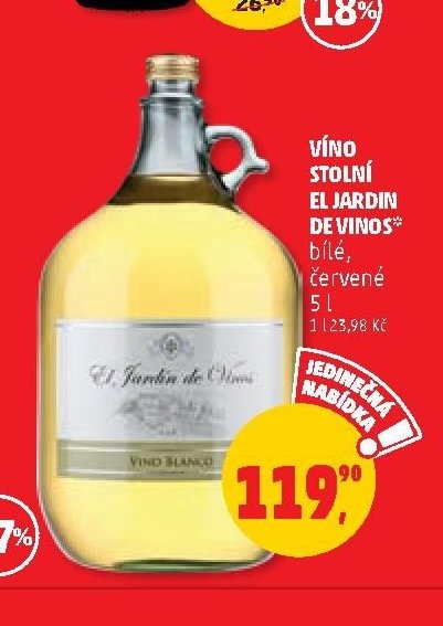 Víno stolní El Jardin de Vinos