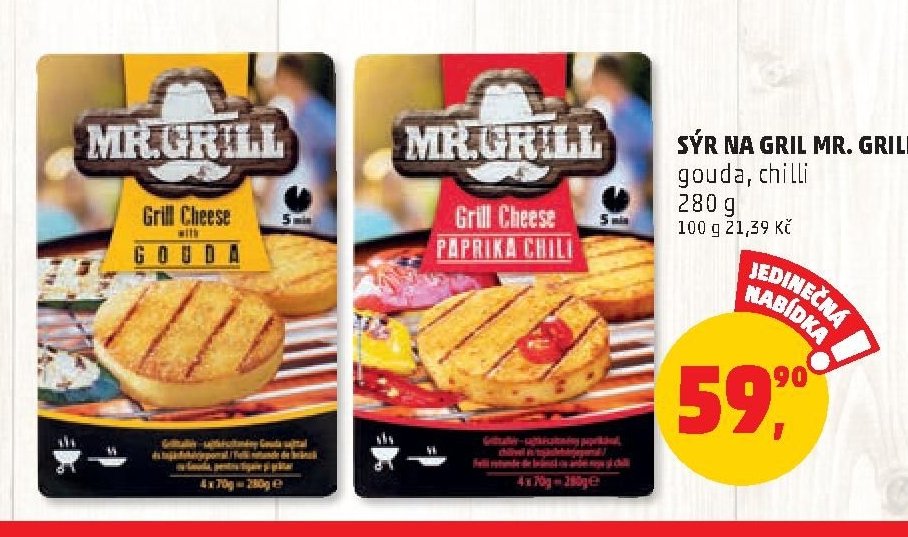 SÝR NA GRIL MR. GRILL gouda, chilli