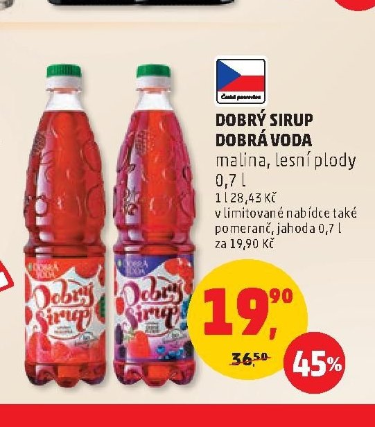 DOBRÝ SIRUP DOBRÁ VODA