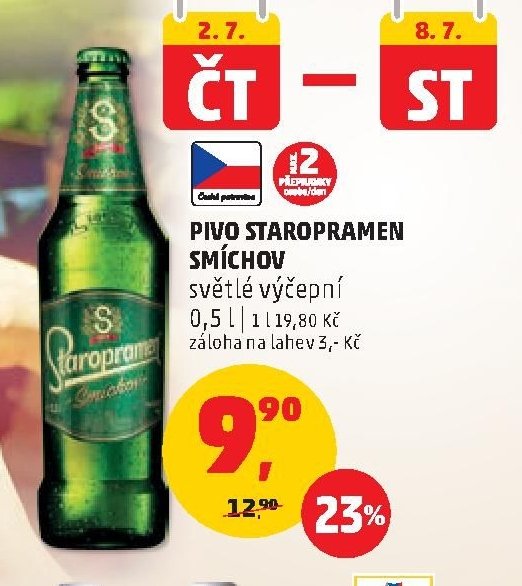 Pivo Staropramen Smíchov světlé výčepní