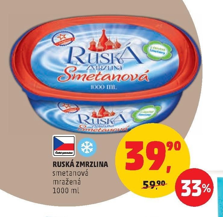 Ruská zmrzlina smetanová