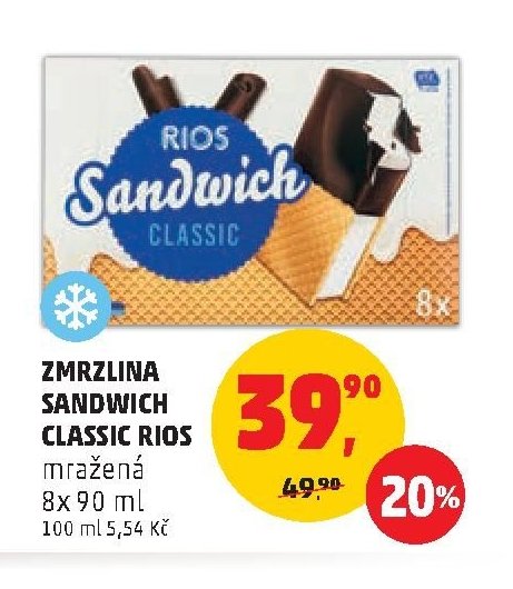 Zmrzlina Sandwich Classic Rios