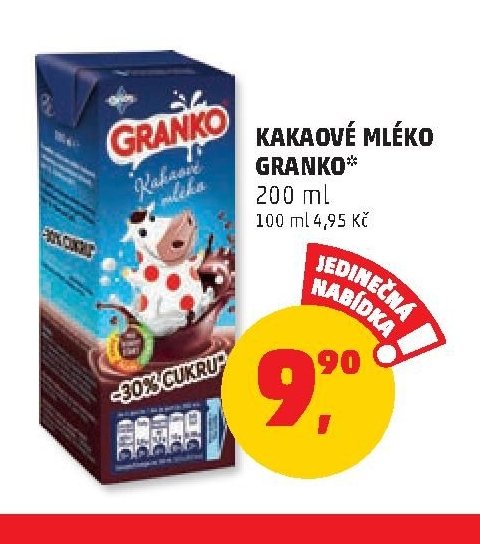 Kakaové mléko Granko